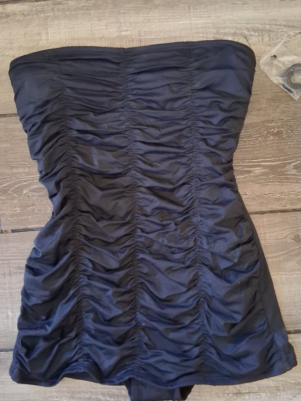DKNY Bandeau Strapless One Piece 10 Navy NEW $120.+